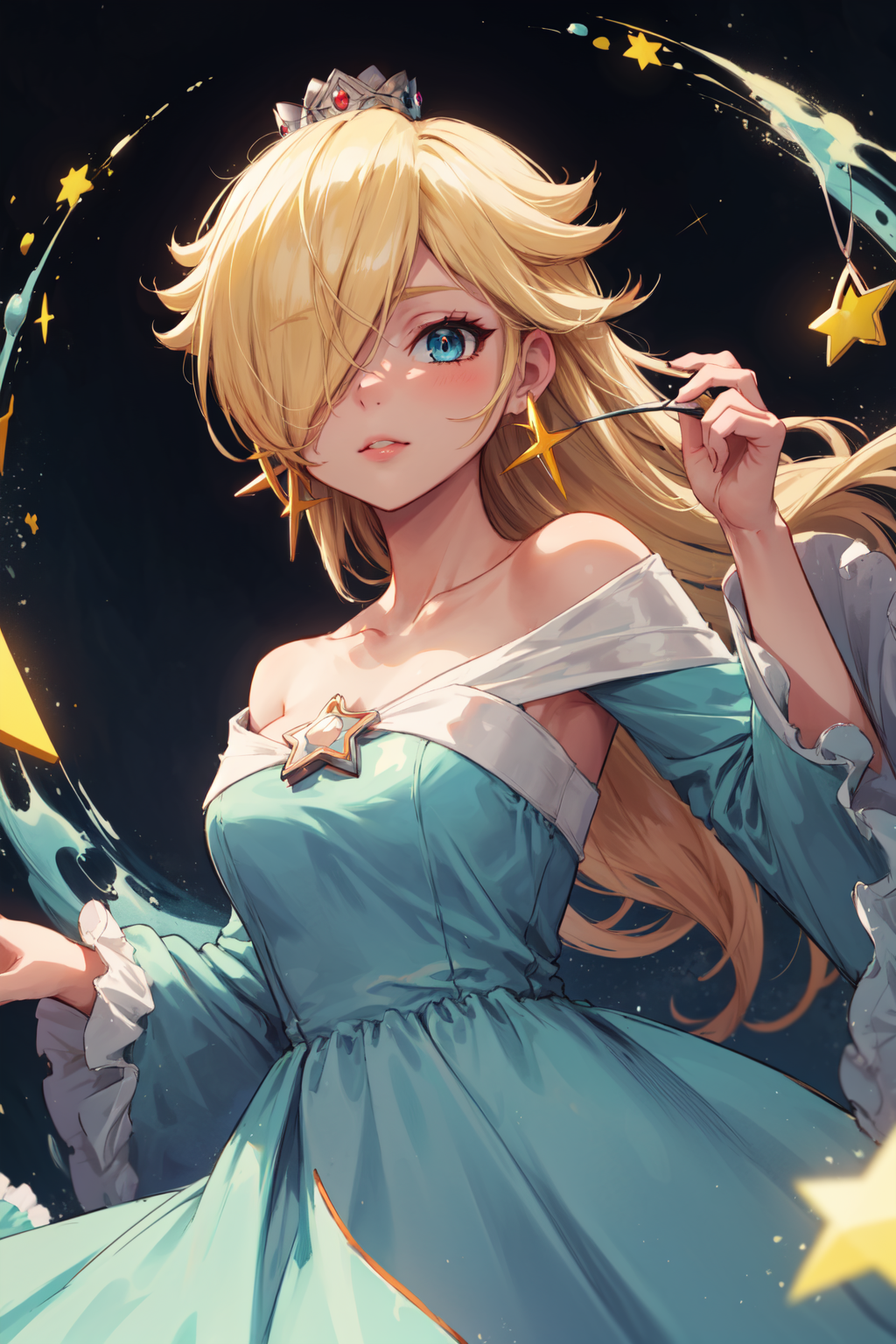 00544-1861996732-masterpiece,best quality,1girl,blonde hair,aqua dress,blue eyes,crown,hair over one eye,star (symbol),star earrings,_lora_ros1_1.png